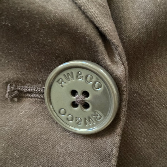 RW&CO BROWN CROPPED SUIT BLAZER JACKET ✨ - Picture 2 of 5
